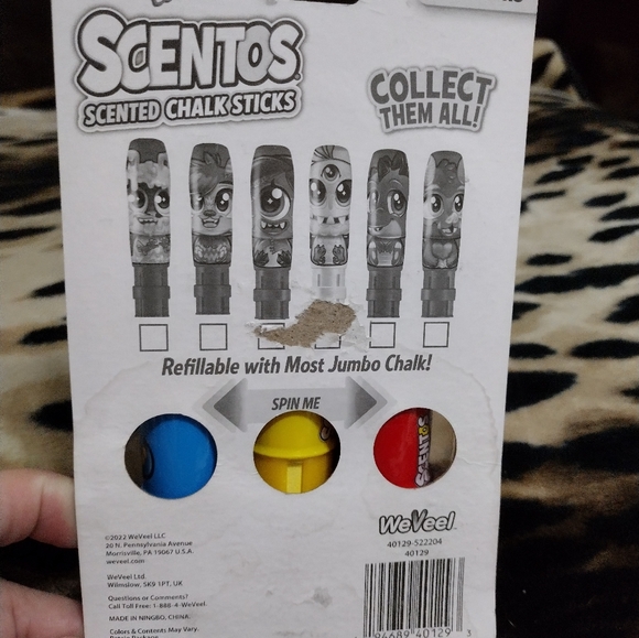 Scentos Monsters Scented Chalk Sticks 3 CT - Picture 2 of 2